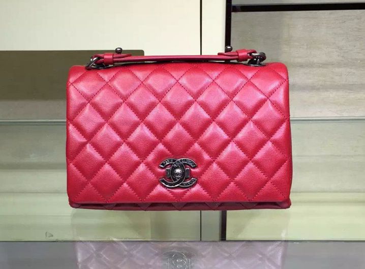 borse Chanel MOCASSINO FLAP A93017 RED AUTUNNO INVERNO