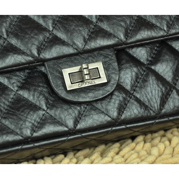 Borse Chanel Classic Flap Nero Vitello Ex 28670 Argento Hw