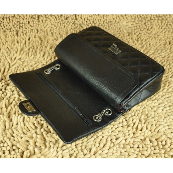 Borse Chanel Classic Flap Nero Vitello Ex 28670 Argento Hw