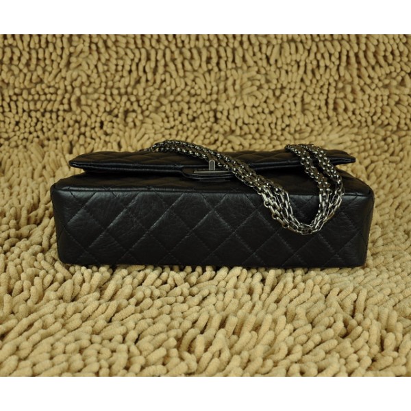 Borse Chanel Classic Flap Nero Vitello Ex 28670 Argento Hw