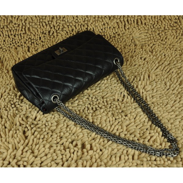 Borse Chanel Classic Flap Nero Vitello Ex 28670 Argento Hw