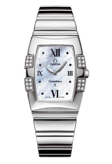 Omega Constellation Quadrella Quartz Series Ladies Wristwatch-1586.70.00