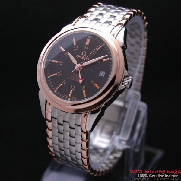 OMEGA DE VILLE Automatic Chronometer Red Gold on Steel Strap OM77215