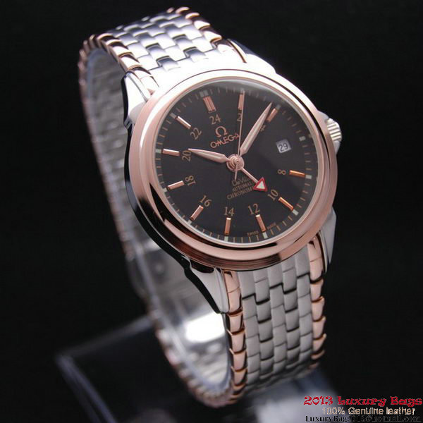 OMEGA DE VILLE Automatic Chronometer Red Gold on Steel Strap OM77215