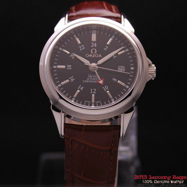 OMEGA DE VILLE Automatic Chronometer Steel on Brown Leather Strap OM77203