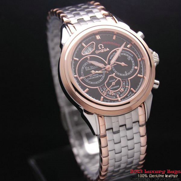 OMEGA DE VILLE CO-AXIAL CHRONOSCOPE Red Gold on Steel Strap OM77431