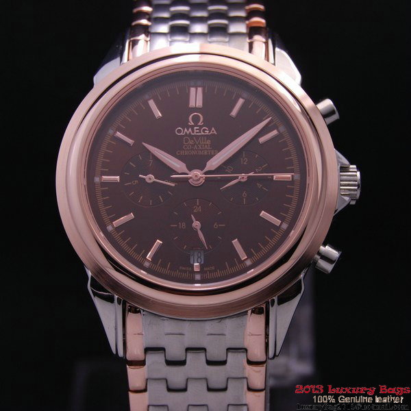 OMEGA DE VILLE CO-AXIAL Chronometer Red Gold on Steel Strap OM77516