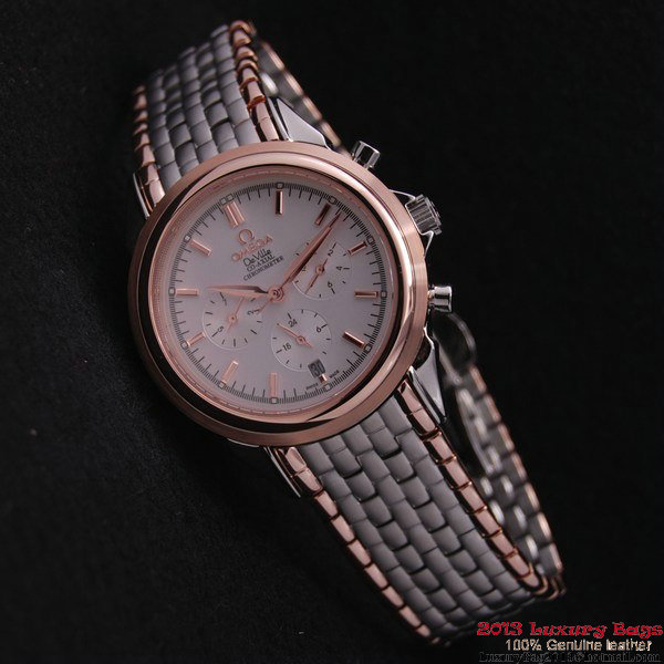 OMEGA DE VILLE CO-AXIAL Chronometer Red Gold on Steel Strap OM77517