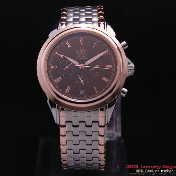 OMEGA DE VILLE CO-AXIAL Chronometer Red Gold on Steel Strap OM77518