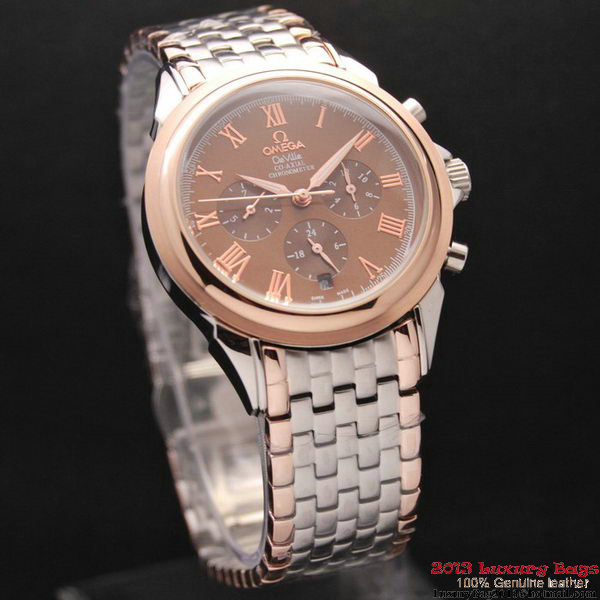 OMEGA DE VILLE CO-AXIAL Chronometer Red Gold on Steel Strap OM77518