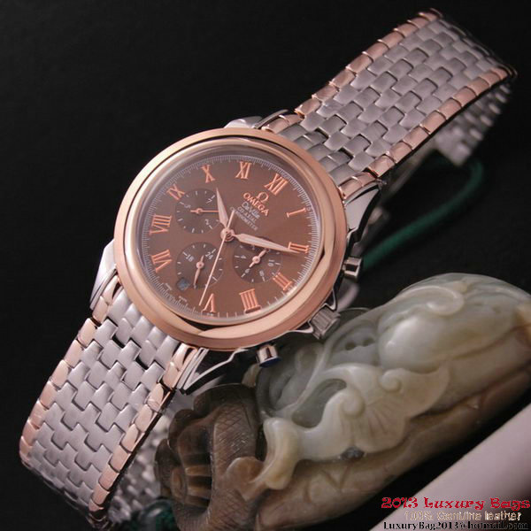 OMEGA DE VILLE CO-AXIAL Chronometer Red Gold on Steel Strap OM77518