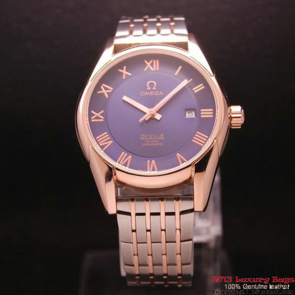 OMEGA DE VILLE Co-AXIAL CHRONOMETER Red Gold on Steel Strap OM77020