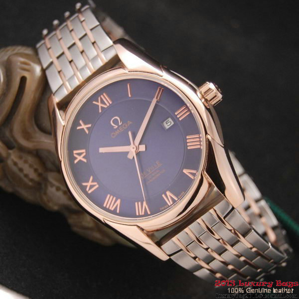 OMEGA DE VILLE Co-AXIAL CHRONOMETER Red Gold on Steel Strap OM77020