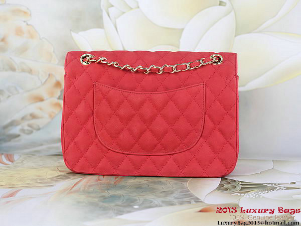 Chanel 2.55 Series Flap Bag Red Original Nubuck Leather A1112 Gold