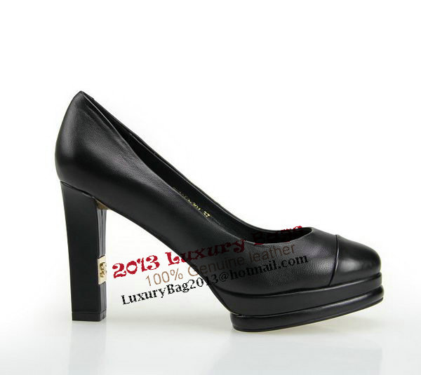 Chanel Sheepskin Leather 95mm Heel CH0850 Black