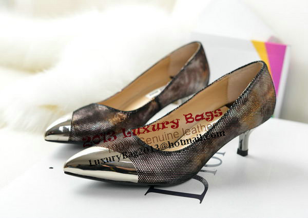 miu miu Sheepskin Leather Point-Toe Pumps MM2124 Silver