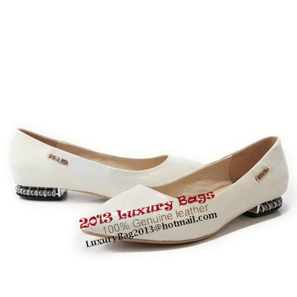 PRADA Flat Cafl Leather PD0475 Black&Silver&White