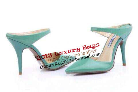 PRADA Pump Patent Leather PD0473 Light Blue