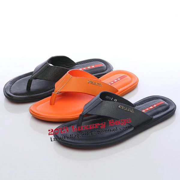 Prada Saffiano Leather Slipper PD308 Orange