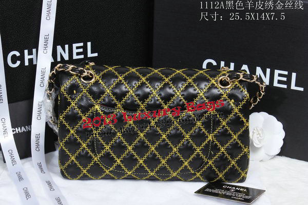 Chanel 2.55 Series Classic Flap Bag 1112A Sheepskin Leather Gold