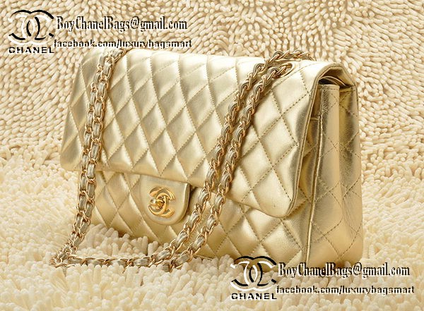 Chanel Classic Flap Bag 2.55 Series Sheepskin Leather CHA1112 Gold