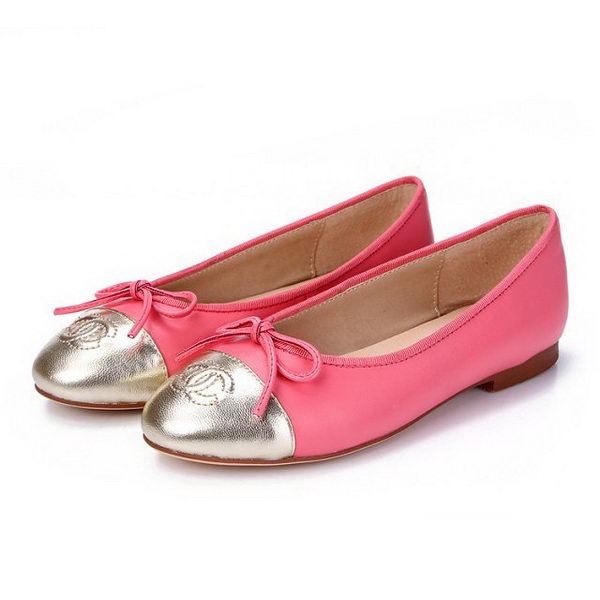 Chanel Sheepskin Leather Ballerina Flat CH0888 Rose