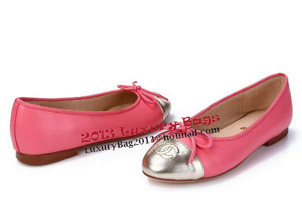 Chanel Sheepskin Leather Ballerina Flat CH0888 Rose