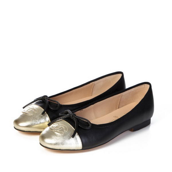 Chanel Sheepskin Leather Ballerina Flat CH0890 Black