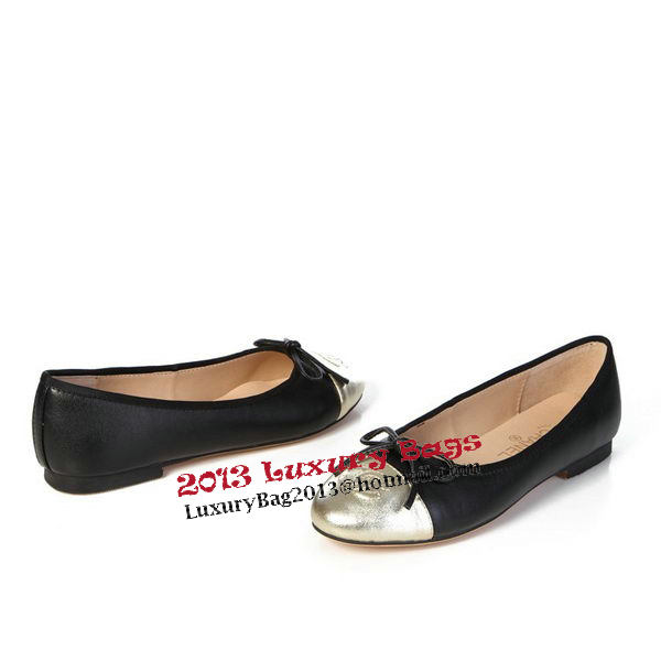 Chanel Sheepskin Leather Ballerina Flat CH0890 Black