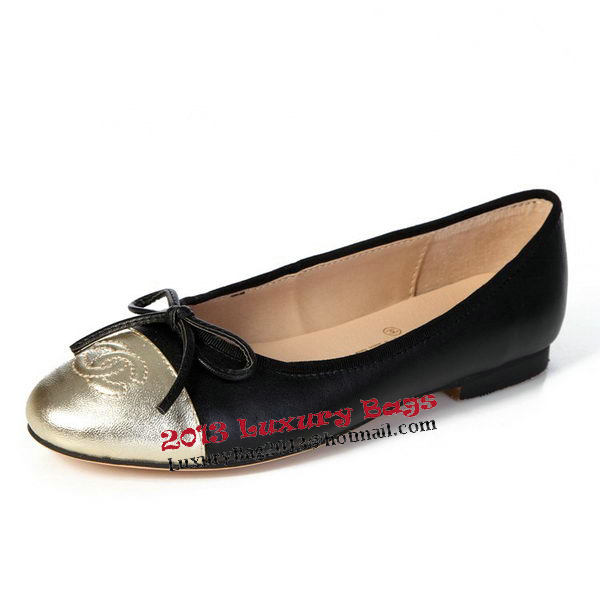 Chanel Sheepskin Leather Ballerina Flat CH0890 Black