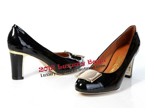 Salvatore Ferragamo Patent Leather Pump FL0437 Black