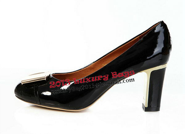 Salvatore Ferragamo Patent Leather Pump FL0437 Black