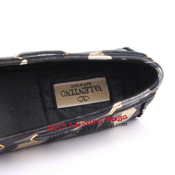 Valentino Calfskin Ballerina Flat VT163 Black