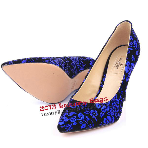 Valentino Suede Leather 11CM Pump VT167 Blue