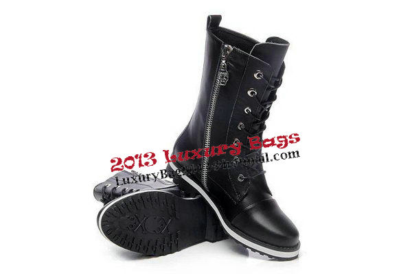 Alexander McQueen Calfskin Leather Ankle Boot MCQ240 Black