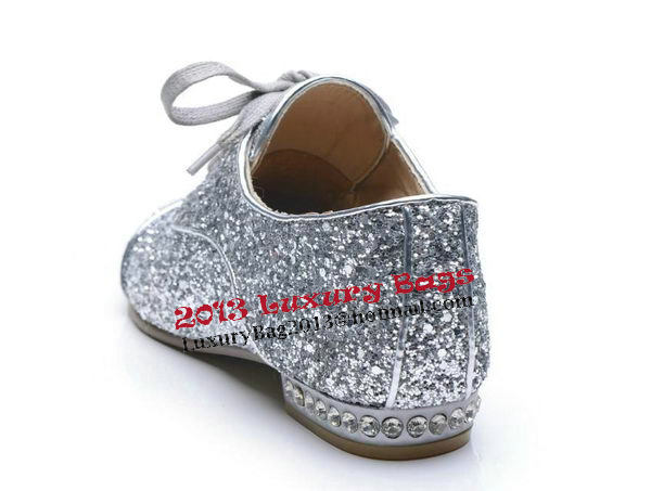 miu miu Casual Shoes Sequins Leather M314 Silver