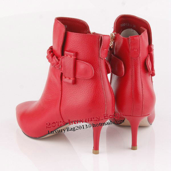 Valentino Ankle Boots 65MM Heels Sheepskin Leather VT189 Red