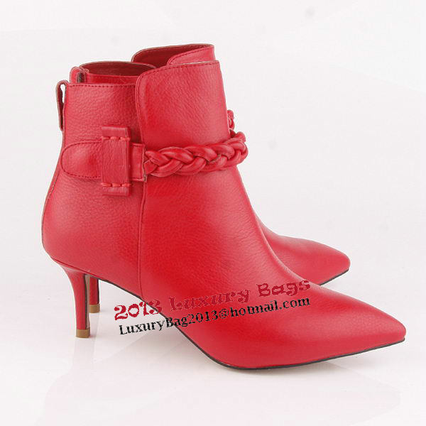 Valentino Ankle Boots 65MM Heels Sheepskin Leather VT189 Red