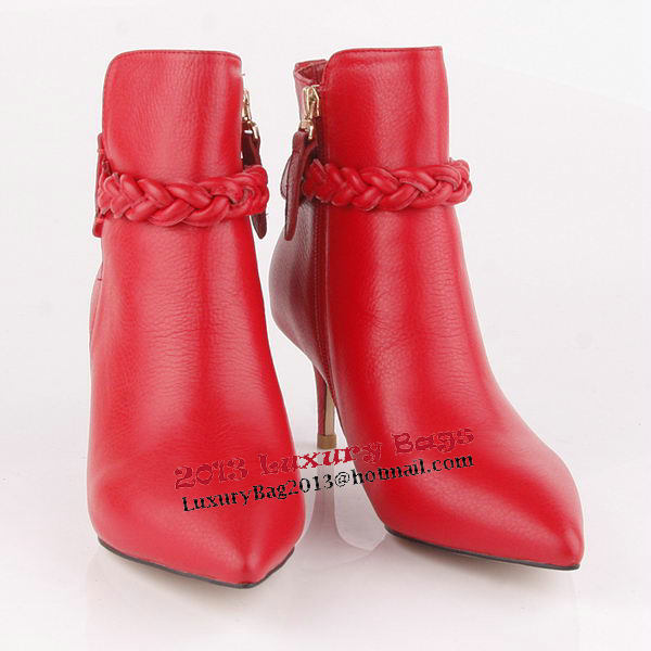 Valentino Ankle Boots 65MM Heels Sheepskin Leather VT189 Red