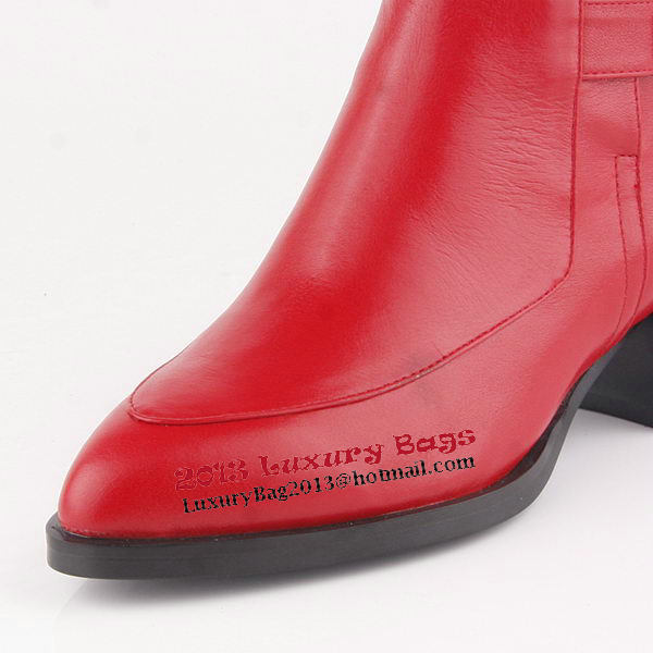 Valentino Ankle Boots Sheepskin Leather VT194 Red