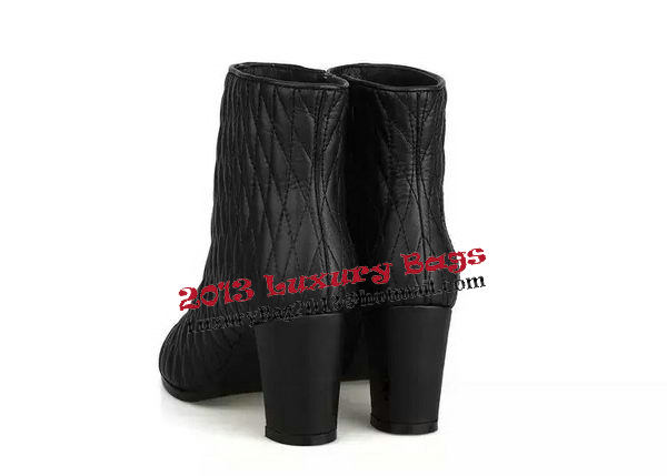 Chanel Sheepskin Leather Ankle Boot CH0984 Black