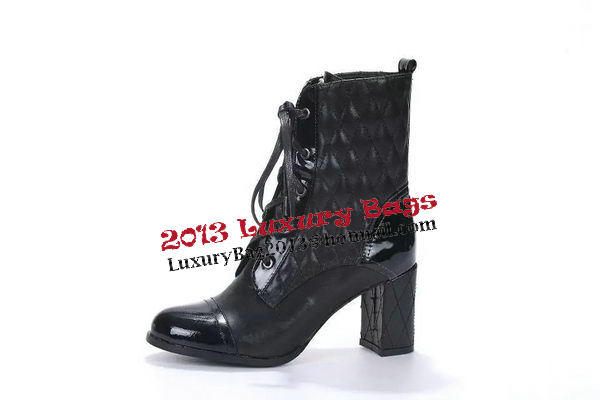 Chanel Sheepskin Leather Ankle Boot CH0986 Black