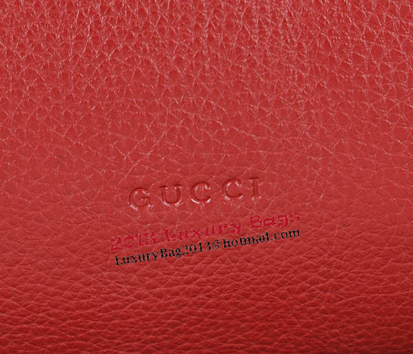 Gucci Bamboo Daily Leather Top Handle Bag 370830 Burgundy