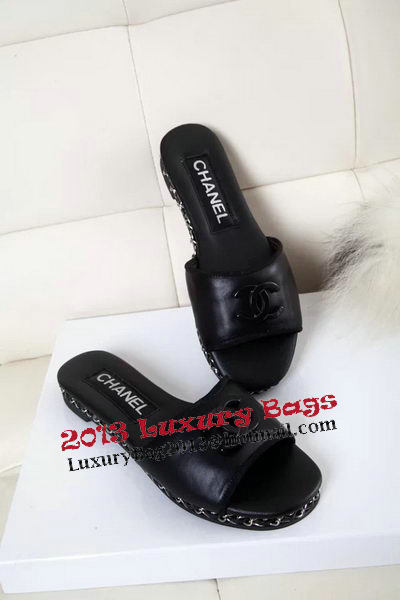 Chanel Villus Slippers CH1011YZM Black