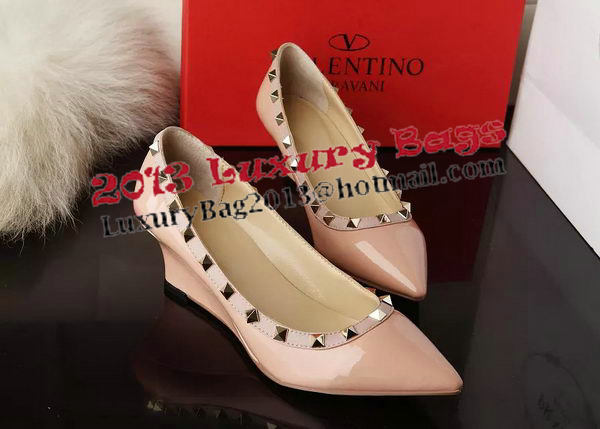 Valentino Patent Leather Rivet 65mm Pump VT280YZM Apricot