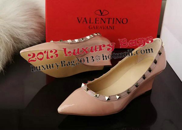 Valentino Patent Leather Rivet 65mm Pump VT280YZM Apricot