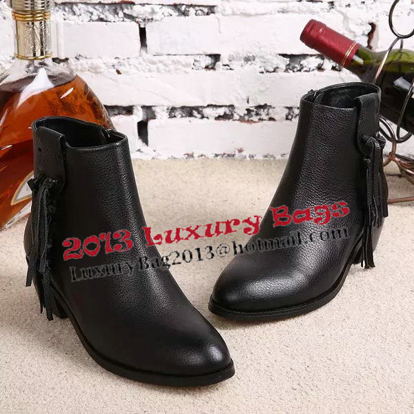 Valentino Sheepskin Leather Ankle Boot VT349YZM Black