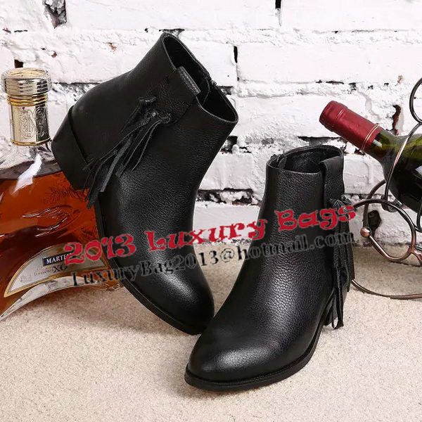 Valentino Sheepskin Leather Ankle Boot VT349YZM Black