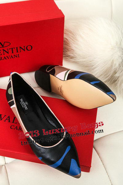 Valentino Sheepskin Leather Flat VT332YZM Blue