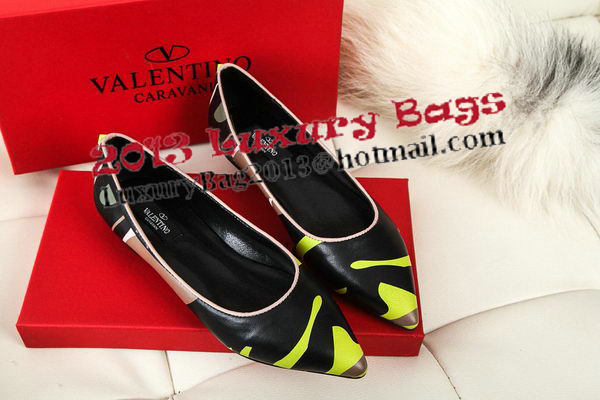 Valentino Sheepskin Leather Flat VT332YZM Green